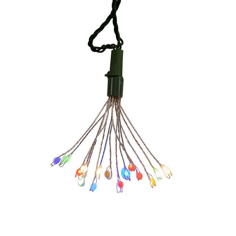 Kurt Adler 75-Light Cluster Lights and Multi-Color Twinkle LED Lights with Green Wire, 4 of 8