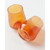 Slickblue Handcrafted Hammered Glass Tumblers, 13.5oz, Set of 2, Vibrant Colored Glass, Perfect for Dining - 2 of 4