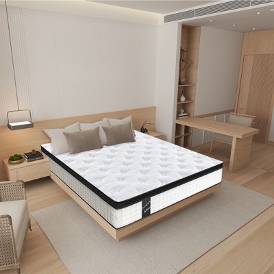 Twin Size 12 Inch 7-Zoned Cool Memory Foam Individual Pocket Spring Hybrid Mattress