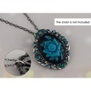 Alilang Vintage Gothic Cameo Rose Brooch Pin with Antique Silvery Tone and Rhinestone Accents - 3 of 4