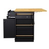 Sapphtopaz Kitchen Island with Drop Leaf&Power Outlet,Kitchen Cart on 5 Wheels with Drawers&Open Side Racks Kitchen Island Cart for Kitchen - 4 of 4