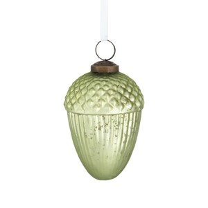 FURNIinspire Decorative Holiday Scene Props Glass Pine Cones Hanging Ornaments for Christmas Tree Holiday Party, Green, 2.3"*2.3"*3.5" - 1 of 4