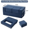 3pcs Kids Couch Toddler Couch, Modular Kids Play Couch for Playroom Convertible Sofa Foam Play Couch, Removable Cover - 3 of 4