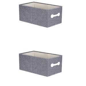 REGALWOVEN Fabric Collapsible Storage Bins with Handles 2 Pcs - 1 of 4