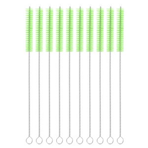 Unique Bargains Long Handle Wire Bristles Bottle Straw Cleaning Brushes 10 Pcs - 1 of 4