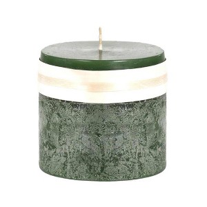 Northlight Cylindrical Accent Pillar Candle - 3.25" - Holly Green - 1 of 1