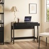 INFURNIC Desks Transitional Reeded Writing Desk with Spacious Work Surface and Drawer Storage, Black, 38"*16.75"*30" - 3 of 4