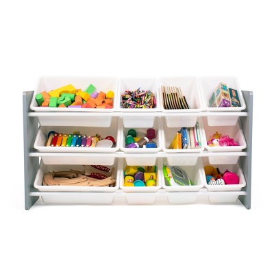 White 3-Tier Kids' Storage Organizer with 12 Bins