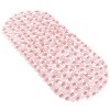 Home Mart Goods Pink Stone Pebbles Vinyl Non-Slip Bathtub Shower Mat With Suction Cups -26" x14" - 2 of 4