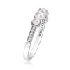 Ross-Simons 3-4.5mm Cultured Pearl Ring With Diamond Accents in 14kt White Gold Size 6 - 2 of 3