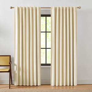 Terran Blackout Window Curtain Panels Pair 50x84 - 1 of 4