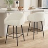 Vipbear Counter Height Bar Stools, 27.9" Seat Height Upholstered Swivel Bar Stools with Back, Kitchen Counter Stools - 2 of 4
