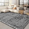 Rugs for Living Room Washable Modern Stripe Carpet Non Slip Soft Rubber Backed Rug,Low Pile Area Rug for Bedroom Office DiningRoom - 2 of 4