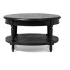 Maven Lane Pullman Traditional Round Wooden Coffee Table, Antiqued Black - 2 of 4