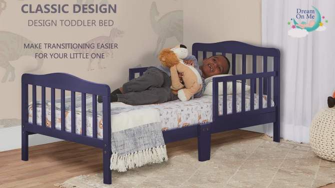 Dream On Me JPMA Certified  Memphis Classic Design Toddler Bed in Espresso, 2 of 10, play video