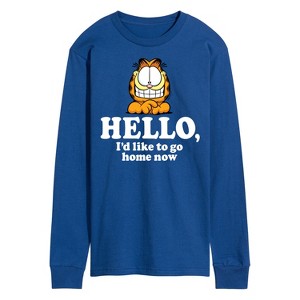 Men's - Garfield - Hello Go Home Now Long Sleeve Graphic T-Shirt - 1 of 4