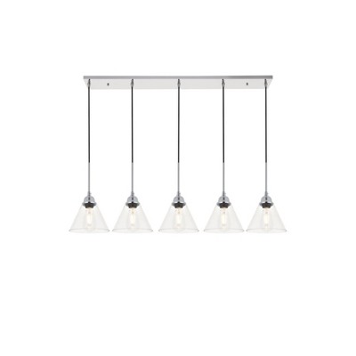 Elegant Lighting Histoire 5 light chrome Pendant