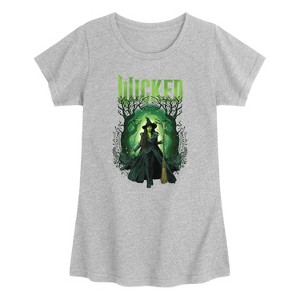 Girls' - Wicked - Elphaba Forest Fitted Short Sleeve Graphic T-Shirt - 1 of 3