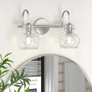PAIHOME Wall Lights, Vanity Wall Sconce with Clear Glass Globe for Bedside, Living Room, Modern Bathroom Light Fixtures over Mirror - 1 of 4