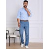 INSPIRE CHIC Men's Long Sleeve Point Collar Long Sleeve Patterned Shirt - 4 of 4
