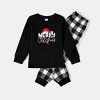 PATPAT Christmas Pajamas for Family Matching Sets Funny Glow In Dark Christmas hat Long Sleeve Sets Black - 4 of 4