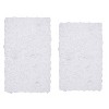 Bell Flower Collection Tufted Bath Rugs, Extra Soft and Absorbent, Non-Slip Bath Mats, Machine Washable Bath Mats,, 2 Piece Set(M+L), White - 2 of 4
