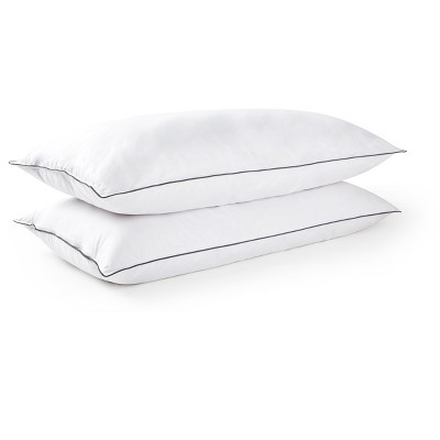 White Hypoallergenic Hollow Fiber Standard Size Pillows - Set of 2