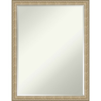 Amanti Art Paris Champagne Petite Bevel Bathroom Wall Mirror 26 x 20 in.