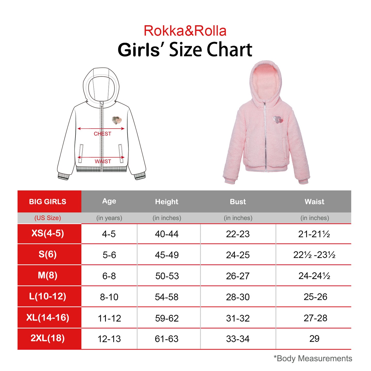 Куртка Rokka&Rolla Faux Shearling Jacket Fleece Warm Coat -Pink для девочек, цвет: Розовый — фото 2