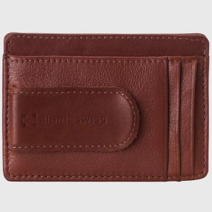 Alpine Swiss RFID Dermot Money Clip Front Pocket Wallet For Men Leather Comes in a Gift Box - 1 of 4