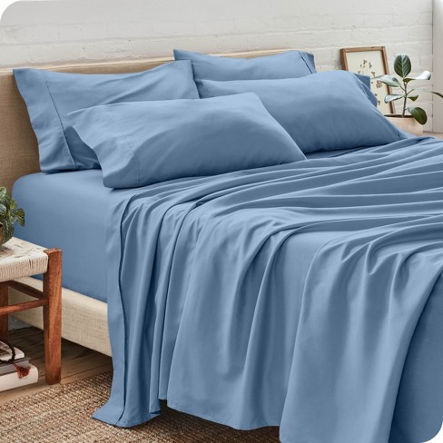 Queen Coronet Blue 6pc Microfiber Sheet Set By Bare Home : Target