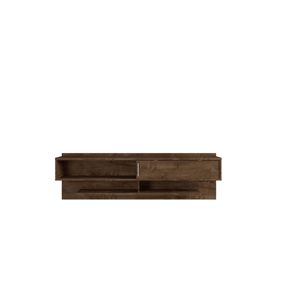 Photos - Mount/Stand Astor Floating TV Stand for TVs up to 60" Rustic Brown - Manhattan Comfort