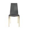 NicBex Modern Upholstered Armless Set of 2 Dining Chairs with Electroplated Metal Legs,Minimalist Office Chairs,Living Room Side Chairs - 4 of 4
