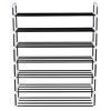 vidaXL Shoe Rack Black Metal and Plastic Large Shoe Rack Rectangular - 2 of 4