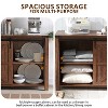 SinCiDo Farmhouse 60"Dressing Table with Sliding Barn Door and 4 Drawers,Drawer Cabinet Living Room,Bedroom,Coffee Bar - 3 of 4
