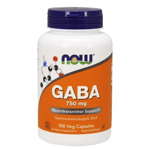 GABA 750mg by Now Foods  -  100 VegCap - 1 of 3