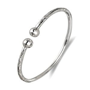 Better Jewelry Elegant Ball .925 Sterling Silver West Indian Bangle, 1 piece - 1 of 4
