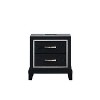 HomeStock Black Nightstand with 2 Drawers and Built-in AC Outlets, USB and USB-C Charging Ports, Durable Bedside Storage Solution - 3 of 4