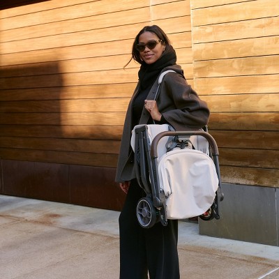 UPPAbaby Minu V3 Lightweight Travel Stroller - Dillan: Flat-Free Tires, Forward Facing Seat, Folds for Easy Transport