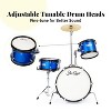 StarQuest Junior 3-Piece Drum Set – Premium Metallic Blue Finish with Bass, Snare, Tom and Crash Cymbal – Perfect for Junior Drummers and Beginners - 2 of 4
