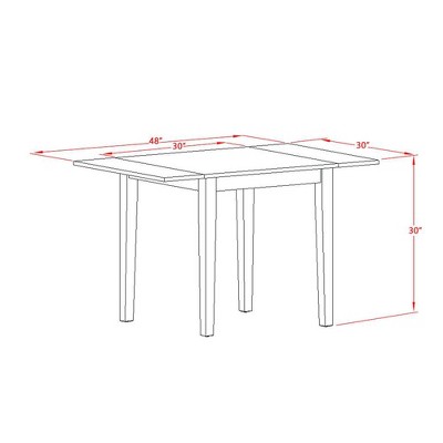 Contemporary Extendable Solid Wood Dining Table in Black & Cherry