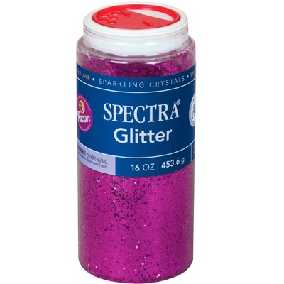 Spectra Non-Toxic Glitter Crystal, 1 lb Jar, Magenta