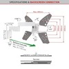Barkan 32" - 70" Slim Full Motion TV Wall Mount - Extension, Swivel & Tilt - 4 of 4