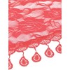 INSPIRE CHIC Lace Rose Floral Tassel Mesh Triangle Head Covering Mantilla Scarves 1Pc - 4 of 4