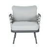 Christopher Knight Home Barbara Modern Outdoor Metal and Rope Upholstered Club Chairs (Set of 2) - 4 of 4