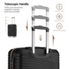 20 Inch Luggage Suitcases with Spinner Wheels Expandable Hardside Luggage Lightweight Suitcase,20" Checked Luggage Black - 3 of 4
