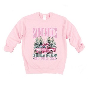 Simply Sage Market Women's Graphic Sweatshirt Saint Nick's Farm Truck - 1 of 4