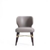 Strine Modern Velvet and Leatherette Upholstered Dining Chair Dark Taupe - Manhattan Comfort - 3 of 4