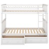 Sapphtopaz Bunk Bed with Drawers,Space-Saving Convertible Beds Frame with Ladder & Guardrail for Kids,Wood Bunk Beds for Bedroom - 3 of 4