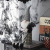NAYSAYE Party Decoration and Accessories Set of 2 Fabric Sitting Gnomes with Wings for Halloween Decor, Black and White, 9.6"*4.5"*7.5" - 2 of 4